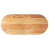 vidaXL Tablero de mesa ovalado madera maciza de roble 140x60x4 cm