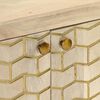 vidaXL Aparador con 2 puertas madera maciza de mango 55x30x70 cm