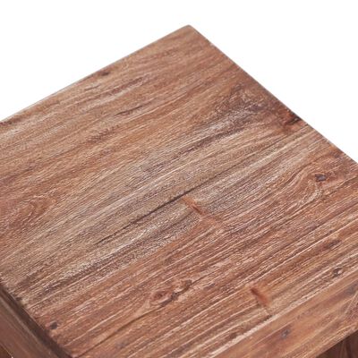 vidaXL Mesa de centro de madera maciza reciclada 30x30x30 cm