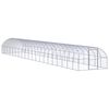 vidaXL Gallinero de exterior de acero galvanizado 3x20x2 m