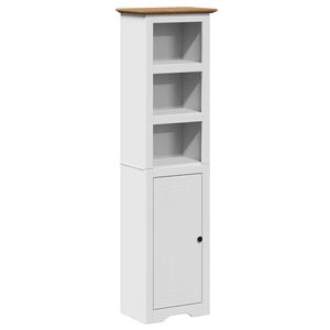 vidaXL Mueble de baño BODO blanco y marrón 44x30x160 cm