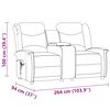 vidaXL Sill&oacute;n de masaje reclinable 2 plazas con portavasos gris claro
