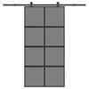 vidaXL Puerta corredera herrajes 102,5x205 cm vidrio templado aluminio