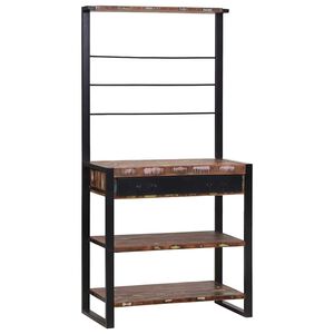 vidaXL Estante de cocina Multicolor y negro 80 x 40 x 160 cm