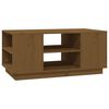 vidaXL Mesa de centro madera maciza de pino marr&oacute;n miel 90x49x40,5 cm