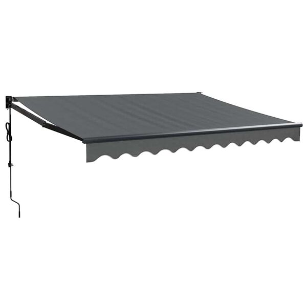 vidaXL Toldo retr&aacute;ctil autom&aacute;tico gris antracita 3,5x2,5 m
