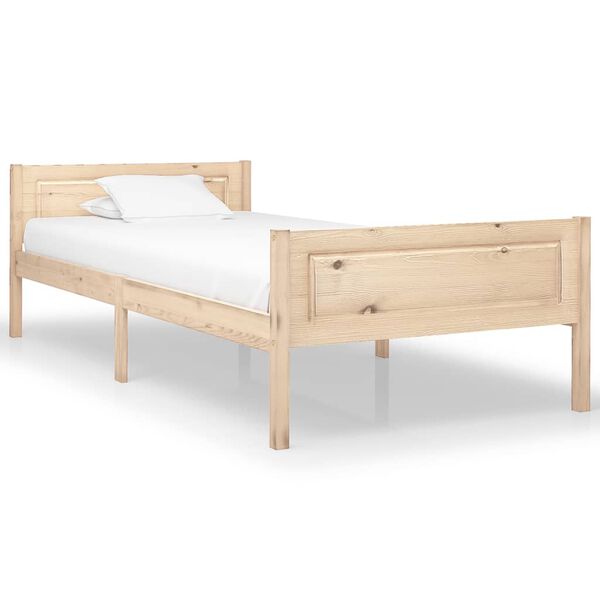 vidaXL Estructura de cama sin colchón madera maciza de pino 90x200 cm