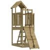 vidaXL Casa de juegos con pared escalada de madera impregnada de pino