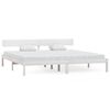 vidaXL Estructura de cama sin colch&oacute;n madera maciza blanco 200x200 cm