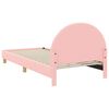 vidaXL Cama para ni&ntilde;os con cabecero Rosa 90 x 190 cm Tela de Oveja