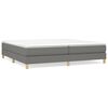vidaXL Cama box spring con colchón tela gris oscuro 200x200 cm