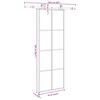 vidaXL Puerta corredera con set herrajes vidrio ESG aluminio 76x205 cm