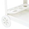 vidaXL Carrito de bebidas plástico blanco 69x53x72 cm