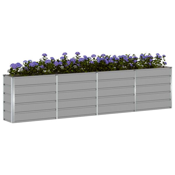 vidaXL Jardinera Gris Claro 160 x 40 x 75 cm Acero