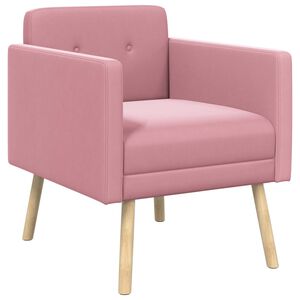 vidaXL Sill&oacute;n decorativo Rosa Terciopelo
