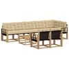 vidaXL Conjunto de sof&aacute;s de exterior 9 uds. 8 plaza y Beige