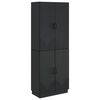vidaXL Juego de armarios 2 uds. Negro Madera de ingenier&iacute;a