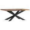 vidaXL Mesa de comedor de madera maciza reciclada 180x90x76 cm