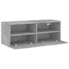 vidaXL Mueble de pared TV madera ingenier&iacute;a gris hormig&oacute;n 80x30x30 cm