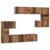 vidaXL Conjunto de mueble de TV 8 pcs Madera envejecida