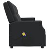vidaXL Sillón reclinable de masaje de 3 plazas cuero sintético negro