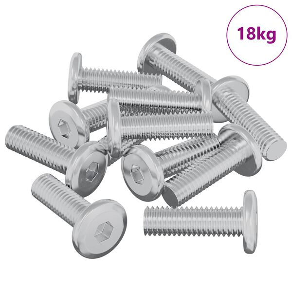 vidaXL Tornillo 1593 pcs Plateado 8 x 25 mm Acero