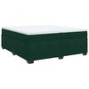 vidaXL Cama box spring con colch&oacute;n terciopelo verde oscuro 200x200 cm