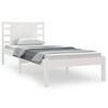 vidaXL Estructura cama sin colch&oacute;n madera maciza pino blanca 100x200cm