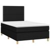 vidaXL Cama box spring con colch&oacute;n LED tela negro 120x200 cm