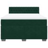 vidaXL Cama box spring con colch&oacute;n terciopelo verde oscuro 160x200 cm