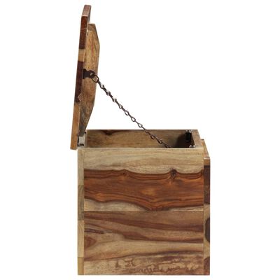 vidaXL Baúl de almacenamiento de madera maciza de sheesham 57x30x30 cm
