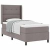vidaXL Cama tipo Box Spring con coj&iacute;n Manual Taup&eacute; 200 x 100 cm tela