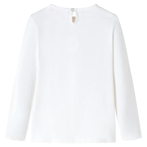 Camiseta infantil de manga larga color crudo 140