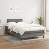 vidaXL Cama box spring con colch&oacute;n tela gris oscuro 120x190 cm