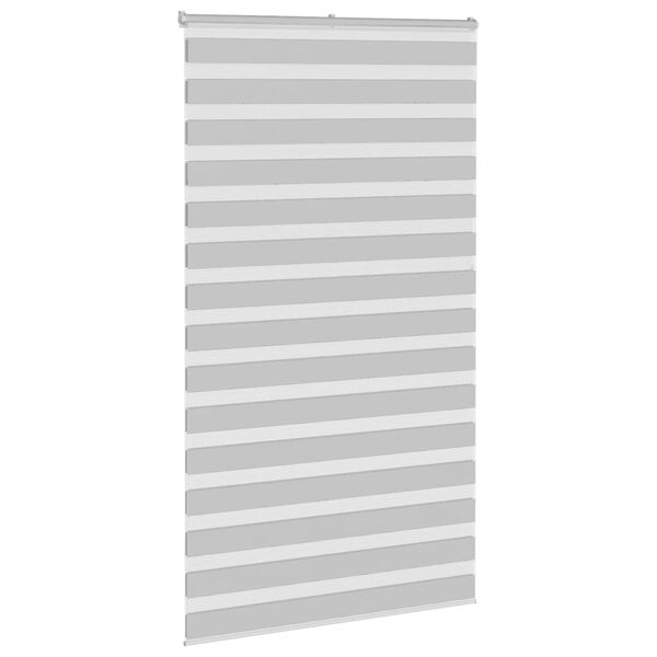 vidaXL Estor cebra gris claro 120x230cm tejido ancho 115,9cm poli&eacute;ster