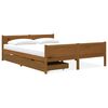vidaXL Estructura de cama 2 cajones madera pino marr&oacute;n miel 160x200 cm