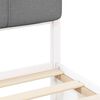vidaXL Estructura de Cama con Cabecera Tapizada Gris Claro