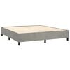 vidaXL Cama box spring con colch&oacute;n terciopelo gris claro 180x200 cm