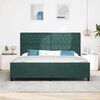 vidaXL Cama tipo Box Spring Verde oscuro 200 x 200 cm Terciopelo