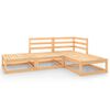vidaXL Juego de muebles de jard&iacute;n 4 piezas madera maciza de pino