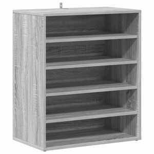 vidaXL Zapatero de madera contrachapada gris Sonoma 60x35x70 cm