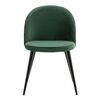 Venture Home Sillas de comedor 2 uds Velvet terciopelo negro y verde