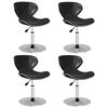 vidaXL Sillas de comedor 4 unidades cuero sint&eacute;tico negro