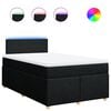 vidaXL Cama box spring con colch&oacute;n tela negro 120x190 cm
