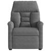 vidaXL Sill&oacute;n reclinable de masaje tela de microfibra gris oscuro