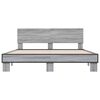 vidaXL Estructura cama madera ingenier&iacute;a metal gris Sonoma 150x200 cm