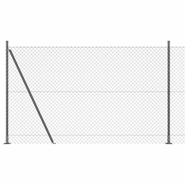 vidaXL Poste de Valla Gris 10 x 1,5 m (malla de 40 x 40 mm)