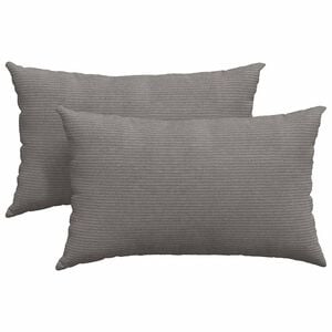 vidaXL Cojines de sof&aacute; 2 pcs Gris Claro 50 x 30 cm Tela de pana