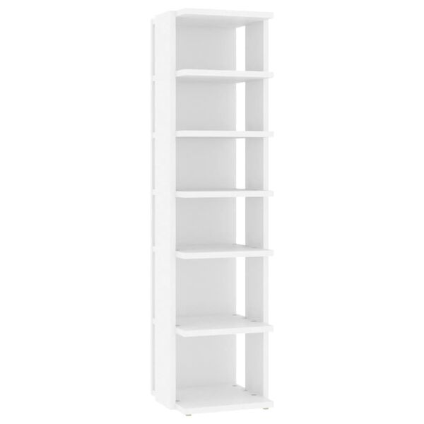 vidaXL Muebles zapateros 2 uds contrachapada blanco 27,5x27x102 cm