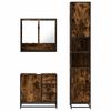 vidaXL Set de muebles ba&ntilde;o 3 pzas madera contrachapada roble ahumado